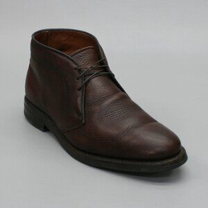 Allen Edmonds Men's 11 E Wide Chukka Brown Pebbled Leather Lace Ankle Boots USA